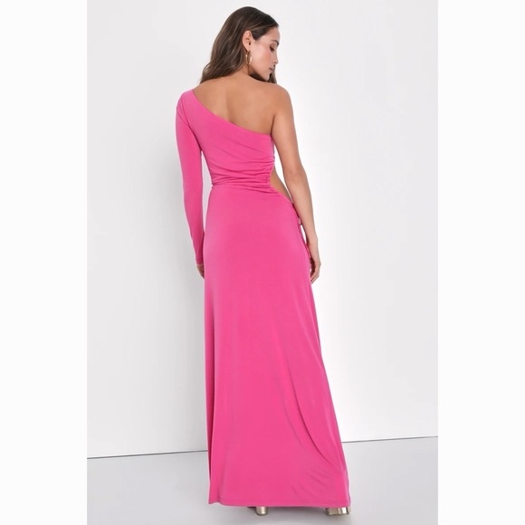 NWT Lulus Pink Cutout Maxi Dress - Picture 3 of 8